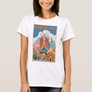 Vintage van Barcelona Spanje T-shirt
