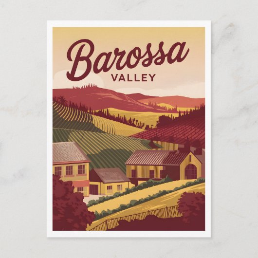 Vintage van Barossa Valley Briefkaart (Voorkant)