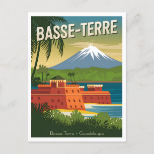 Vintage van Basse-Terre Guadeloupe Briefkaart