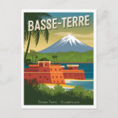 Vintage van Basse-Terre Guadeloupe Briefkaart (Voorkant)
