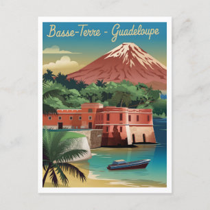 Vintage van Basse-Terre Guadeloupe Briefkaart