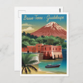 Vintage van Basse-Terre Guadeloupe Briefkaart (Voorkant / Achterkant)