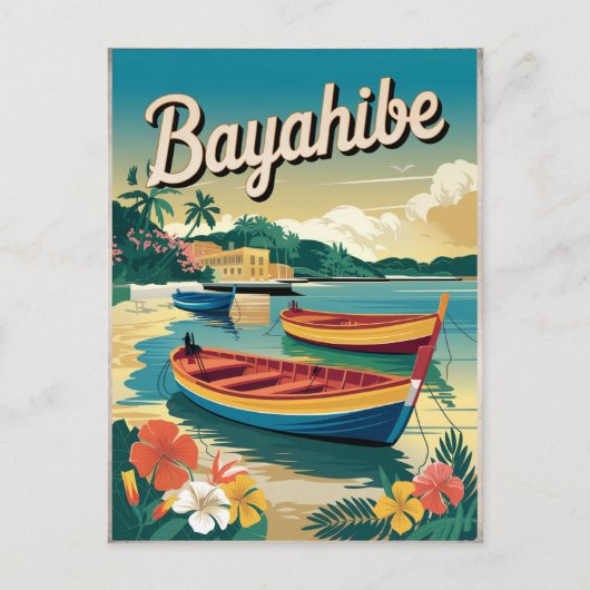 Vintage van Bayahibe Dominicaanse Republiek Briefkaart (Voorkant)