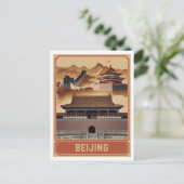 Vintage van Beijing Briefkaart (Staand voorkant)