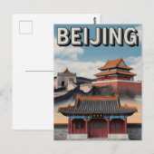 Vintage van Beijing Briefkaart (Voorkant / Achterkant)