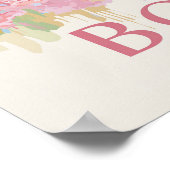 Vintage van Boston Cityscape Poster (Hoek)