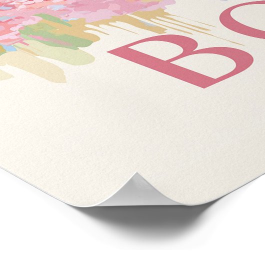 Vintage van Boston Cityscape Poster (Hoek)