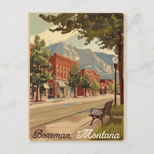 Vintage van Bozeman Montana Briefkaart