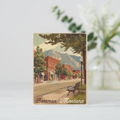 Vintage van Bozeman Montana Briefkaart (Staand voorkant)