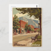 Vintage van Bozeman Montana Briefkaart (Voorkant / Achterkant)