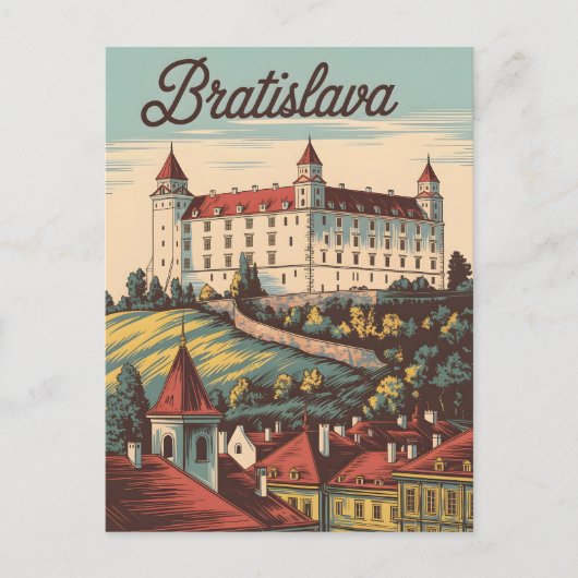 Vintage van Bratislava Briefkaart (Voorkant)
