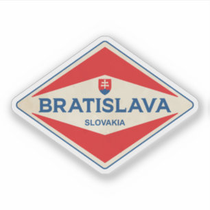 Vintage van Bratislava Slowakije Sticker