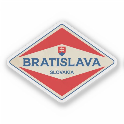 Vintage van Bratislava Slowakije Sticker (Voorkant)