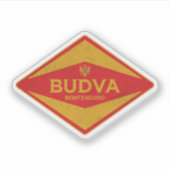 Vintage van Budva Montenegro Sticker (Voorkant)