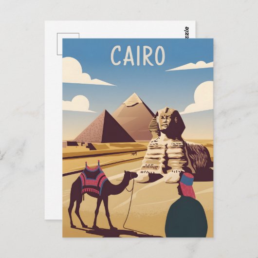 Vintage van Caïro Briefkaart (Voorkant / Achterkant)