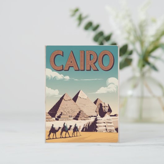 Vintage van Caïro Briefkaart (Staand voorkant)
