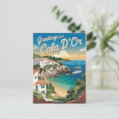 Vintage van Cala d'Or Briefkaart (Staand voorkant)