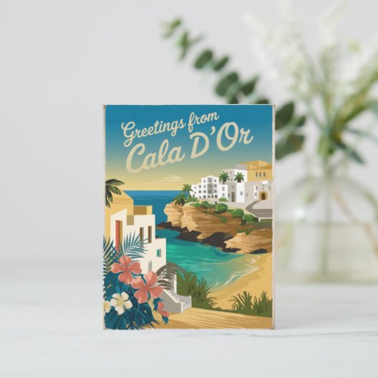 Vintage van Cala d'Or Briefkaart (Staand voorkant)