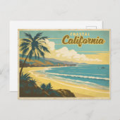 Vintage van Californië Briefkaart (Voorkant / Achterkant)