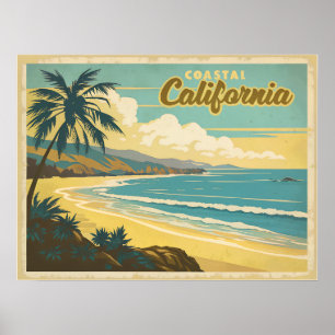 Vintage van Californië Poster