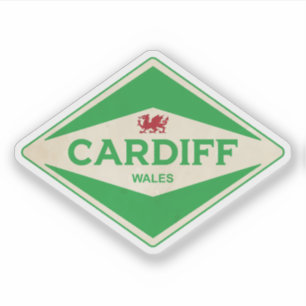 Vintage van Cardiff Wales Sticker