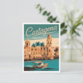 Vintage van Cartagena Briefkaart (Staand voorkant)