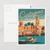 Vintage van Cartagena Briefkaart (Voorkant / Achterkant)