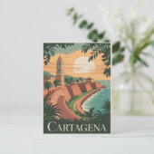 Vintage van Cartagena Briefkaart (Staand voorkant)