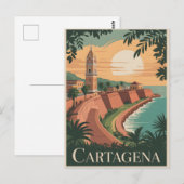 Vintage van Cartagena Briefkaart (Voorkant / Achterkant)