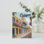 Vintage van Cartagena Briefkaart (Staand voorkant)