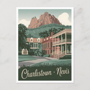 Vintage van Charlestown Nevis Briefkaart