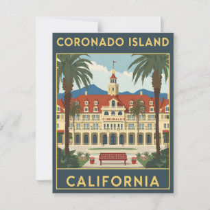 Vintage van Coronado Island California Briefkaart