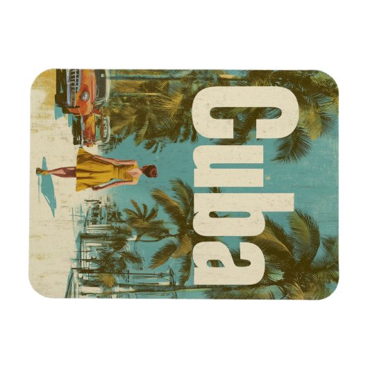 Vintage van Cuba Magneet (Horizontaal)