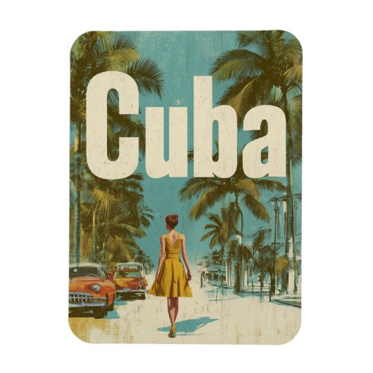 Vintage van Cuba Magneet (Verticaal)