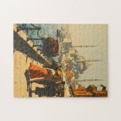 Vintage van de blauwe moskee van Istanboel Legpuzzel (Horizontaal)