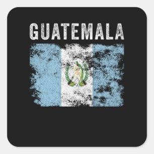 Vintage van de Guatemalteekse vlag - Guatemalteeks Vierkante Sticker