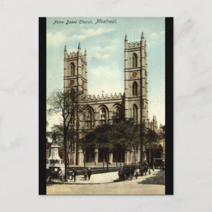 Vintage van de Notre Dame Church Montreal van 1914 Briefkaart