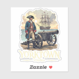 Vintage van de Virginia Colonial Soldier Sticker