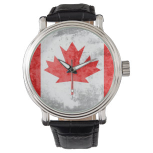 Vintage van de vlag van Canada 2 Horloge