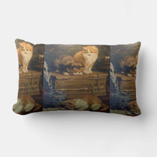 Vintage Van den Eycken Drie Katten op een bureau Kussen