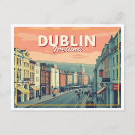 VINTAGE VAN DUBLIN-IERLAND BRIEFKAART