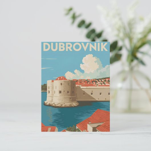 Vintage van Dubrovnik Briefkaart (Staand voorkant)