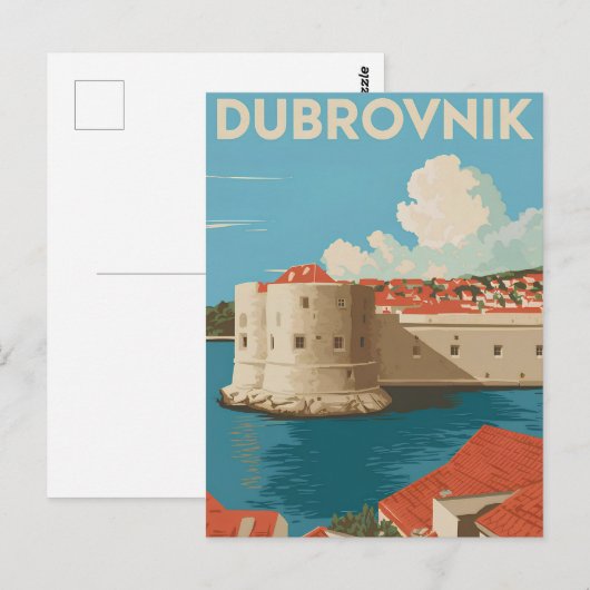 Vintage van Dubrovnik Briefkaart (Voorkant / Achterkant)