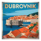 Vintage van Dubrovnik Foto Afdruk (Voorkant)