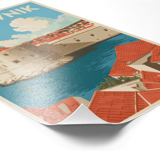 Vintage van Dubrovnik Foto Afdruk (Hoek)