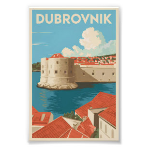 Vintage van Dubrovnik Foto Afdruk