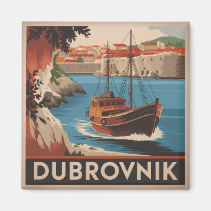 Vintage van Dubrovnik Magneet