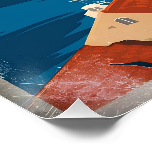 Vintage van Dubrovnik Perfect Poster (Hoek)