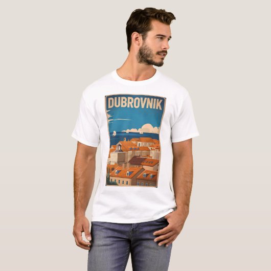 Vintage van Dubrovnik T-shirt (Voorkant volledig)