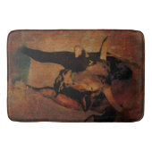 Vintage van een Kind Bath Mat Western Bull (Voorkant)